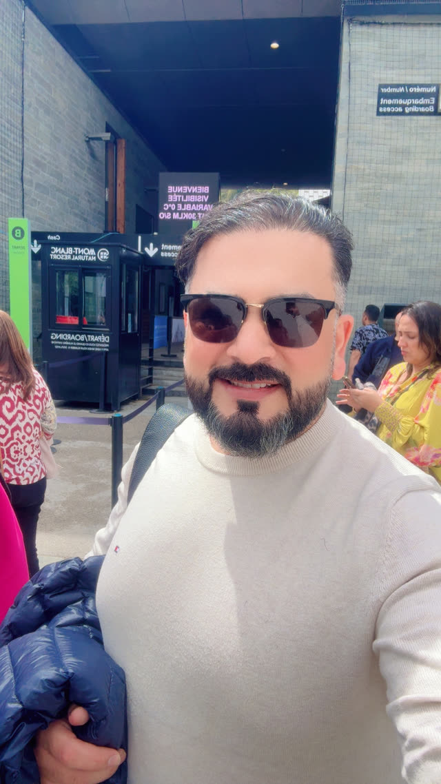 Dr. Usman at an airport