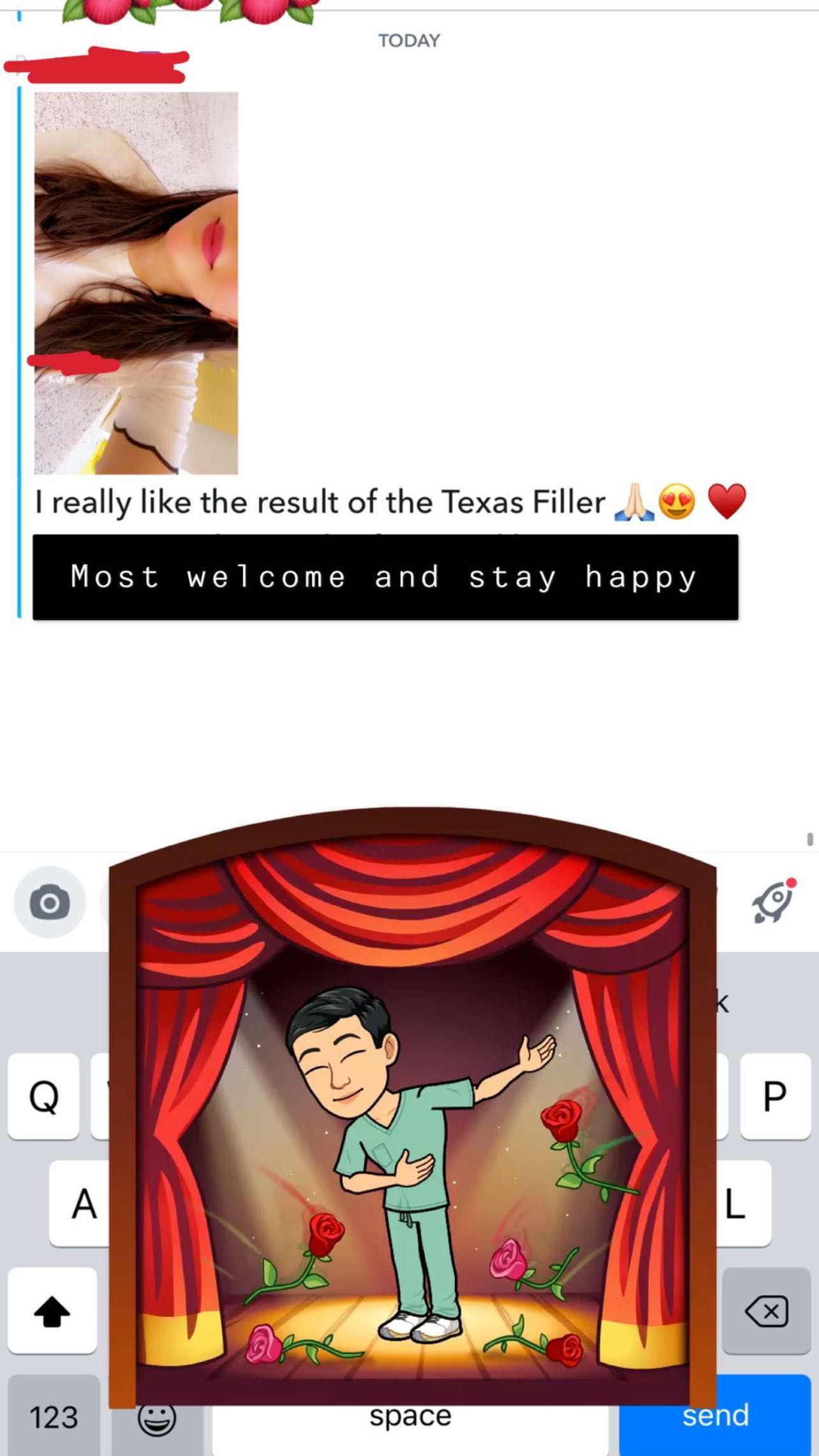 Patient message to Dr. Usman — screenshot from Instagram